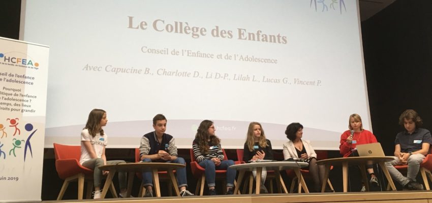 Le Collège des enfants et adolescents à l’honneur lors de la Journée Publique de l’Enfance organisée par le Conseil de l’enfance du HCFEA